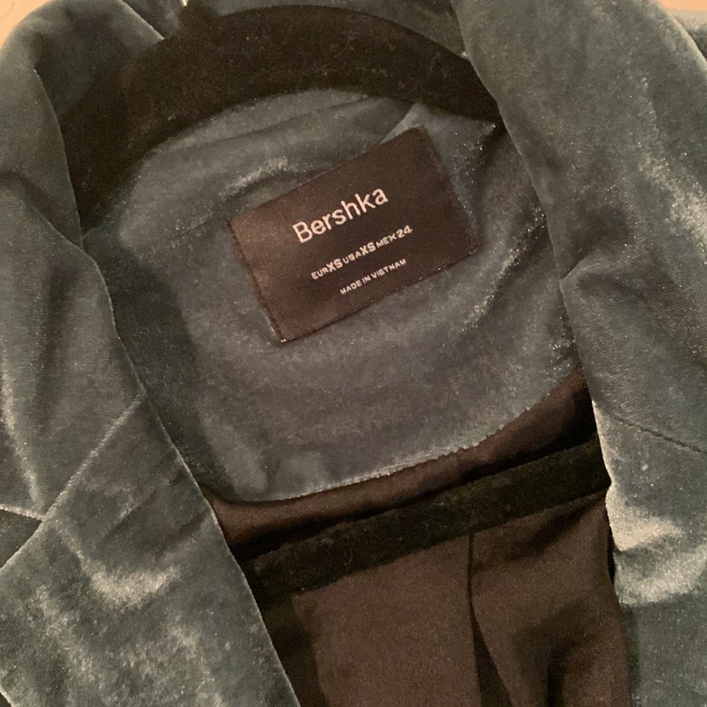 NWOT Velvet Blazer - Dark Teal - Picture 4 of 6